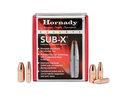 Hornady Sub-X, .357 Diameter, 250 Grain, Flex Tip, 100 Count