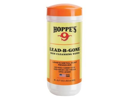 Hoppe's Lead-B-Gone 6" x 7" Skin Cleansing Wipes, Canister of 40