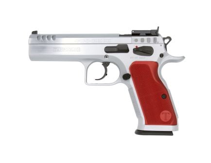 Tanfoglio Stock 10mm Pistol, 4.45" Barrel, Adjustable Sights, Silver - TFSTOCK210OR