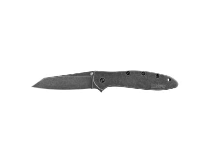 Kershaw RANDOM LEEK-BLACKWASH 3" Reverse Tanto Folding Knife, Black - 1660RBW