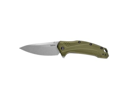 Kershaw Link Folding Drop Point Knife, Olive - 1776OLSW
