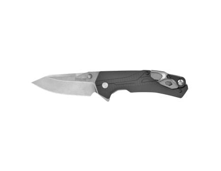 Kershaw Drivetrain, Folding Knife, 3.2" Stonewashed Silver Blade, Black Handle