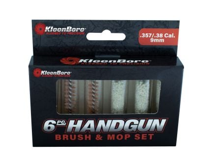Kleen-Bore Bore Cleaner Brush and Mop Set, Standard #8-32 Thread, fits 9mm/.357/380ACP - 9SET