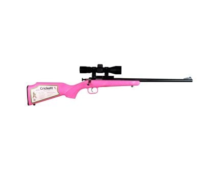 KEYSTONE Crickett .22LR Bolt Action Compact Rifle, 16.125" Barrel, Pink - KSA2220PKG