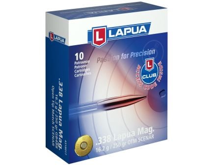 Lapua Scenar .338 Lapua Mag Ammunition, 10 Rounds OTM 250Gr - 4318017