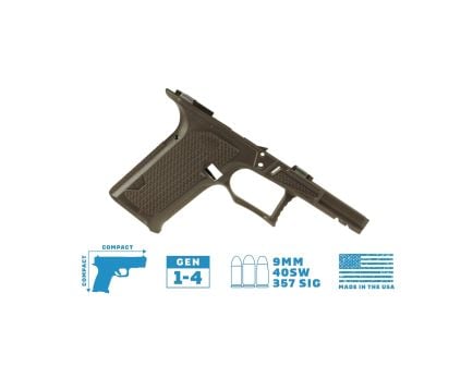 Lone Wolf Dusk 19 CCS Compact/Compact Textured Frame Bare Fits Glock Gen 3-4 G19, Brown