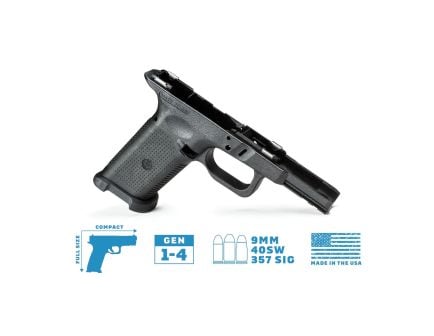 Lone Wolf TWC Compact/Full Textured Frame Bare Fits Glock Gen 3-4 G19/G23/G32/G38, Black