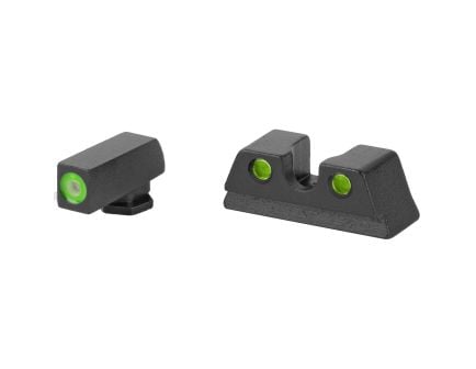 Meprolight Hyper-Bright, Tritium Sight Set, Green Front/Green Rear, for Glock 42, 43, 43X and 48
