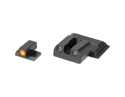 Meprolight Hyper-Bright, Tritium Sight Set, Orange Front/Green Rear, Fits S&W M&P Shield