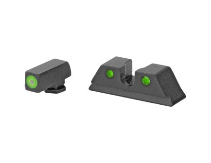 Meprolight Hyper-Bright, Tritium Sight Set, Green Front/Green Rear, Fits Taurus G3C