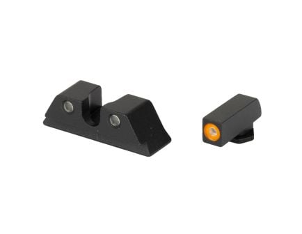 Meprolight Hyper-Bright, Tritium Sight Set, Orange Front/Green Rear, Fits Canik TP9