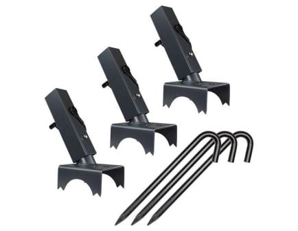 Moultrie Gen 2 Metal Feeder Feet, Black Pack of 3