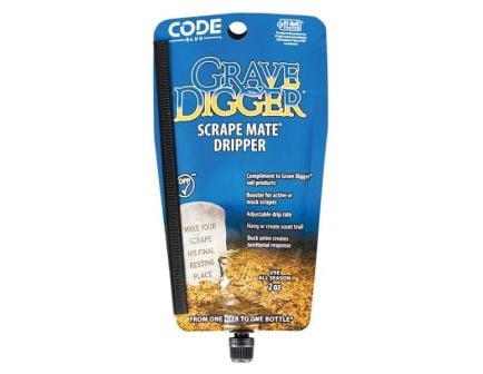 Code Blue Grave Digger Scrape Mate Doe Estrous Urine, 2 fl oz Plastic Dripper Bag