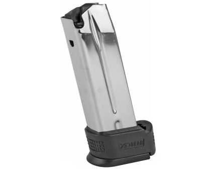Springfield Magazine, 40 S&W, 10 Rounds, Fits XD, with Black Sleeve Extension, Stainless