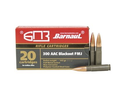 Barnaul Barnaul .300 AAC Blackout Ammunition, 20 Rounds FMJ 145Gr - BRN 300BLK FMJ145