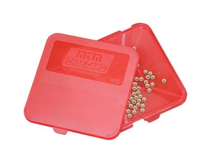 MTM Case Gard 4.75" L x 5.35" W x 0.75" H Primer Flipper Square, Clear Red