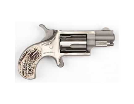 North American Arms Mini .22LR Revolver, 1.125" Barrel, Fixed Sights, Silver - NAA22LRGSTG