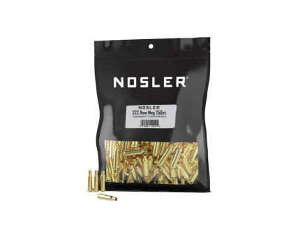 Nosler .222 Remington Magnum Small Rifle Premium Unprepped Bulk Brass, 250rds