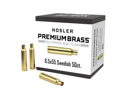 Nosler 6.5x55mm Swedish Large Rifle Premium Brass, 50rds