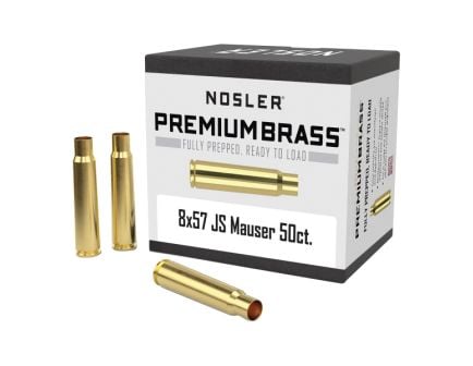 Nosler 8x57 JS Mauser Large Rifle Premium Brass, 50rds