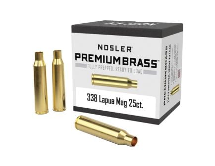 Nosler .338 Lapua Magnum Large Rifle Premium Brass, 25rds