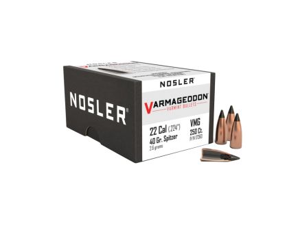 Nosler Varmageddon .22 Cal JPT FB Rifle Bullet, 40 gr 0.224" 250rds