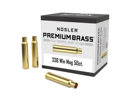 Nosler .338 Win Mag Large Rifle Premium Brass, 50rds