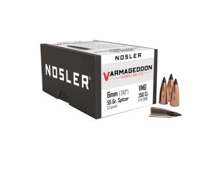 Nosler Varmageddon 6mm JPT FB Rifle Bullet, 70 gr 0.243" 250rds