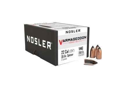 Nosler Varmageddon .22 Cal JPT FB Rifle Bullet, 35 gr 0.224" 250rds