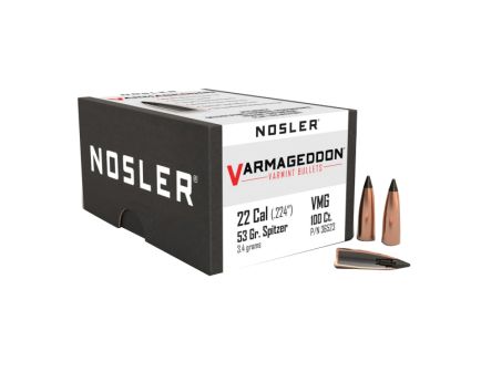 Nosler Varmageddon .22 Cal JPT FB Rifle Bullet, 53 gr 0.224" 100rds