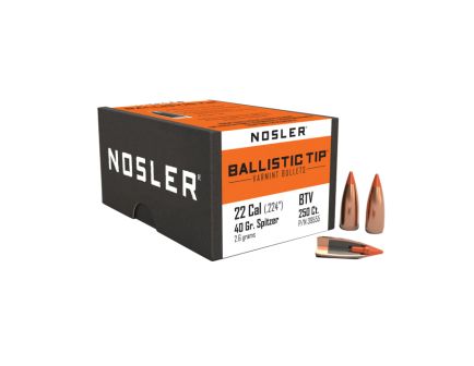 Nosler Ballistic Tip Varmint .22 Cal JBTBT Rifle Bullet, 40 gr 0.224" 250rds