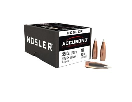 Nosler AccuBond .35 Whelen JBTPT Rifle Bullet, 225 gr 0.358" 50rds