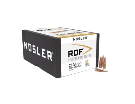 Nosler RDF .22 Cal HPBT Rifle Bullet, 70 gr 0.224" 500rds