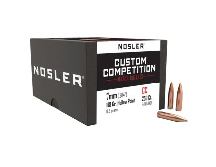 Nosler Custom Competition 7mm JHPBT Rifle Bullet, 168 gr 0.284" 250rds