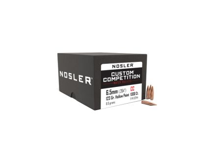 Nosler Custom Competition 6.5mm JHPBT Rifle Bullet, 123 gr 0.264" 250rds