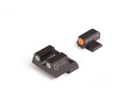 Night Fision Perfect Dot Tritium Night Sights for M&P Shield Night Sight Set, U Notch Rear, Orange Front - SAW-202-007-OGWG