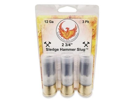 Phoenix Rising Sledge Hammer 12 Gauge HP Shotshell Slug, 685 gr 3rds