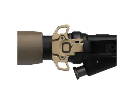 Q Radian Raptor Co-Branded Charging Handle, fits Honey Badger/AR-15, Clear Anodized Finish, Gray