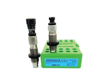 Redding Reloading Equipment 6mm GT Rifle Type-S Match Full-Length Bushing 2-Die Set