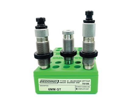 Redding Reloading Equipment 6mm GT Rifle Type-S Bushing Neck 3-Die Set