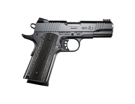 Remington .45 ACP 1911 Pistol, 4.25" Barrel, Adjustable Fiber Optic Sights, Black - R96359