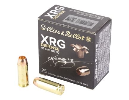 Sellier & Bellot Pistol 10mm Ammunition, 25 Rounds JHP 130Gr - SB10XA