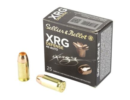 Sellier & Bellot Pistol .45 ACP Ammunition, 25 Rounds JHP 165Gr - SB45XA