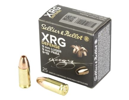 Sellier & Bellot Pistol 9mm Ammunition, 25 Rounds JHP 100Gr - SB9XA