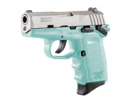 SCCY CPX-1 9mm Stainless / Blue Pistol with Safety - CPX 1TTSB