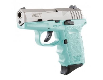 SCCY CPX-2 9mm Stainless / Blue Pistol, No Safety - CPX 2TTSB