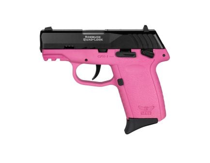 SCCY CPX-1 Gen 3 9mm Pistol, 3.1" Barrel, 3 Dot Sights, Pink, Black - CPX1CBPKG3