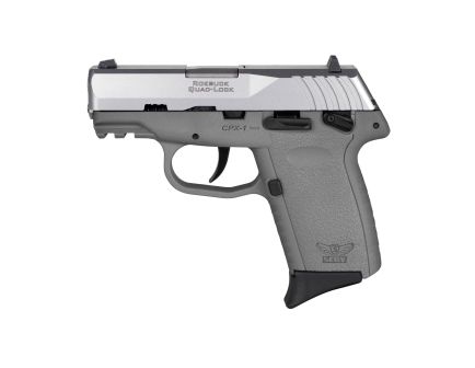 SCCY CPX-1 Gen 3 9mm Pistol, 3.1" Barrel, 3 Dot Sights, Gray, Silver - CPX1TTSGG3