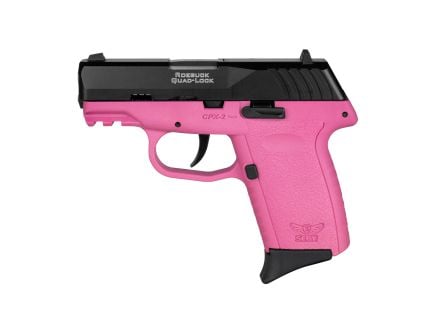 SCCY CPX-2 Gen 3 9mm Pistol, 3.1" Barrel, 3 Dot Sights, Pink, Black - CPX2CBPKG3