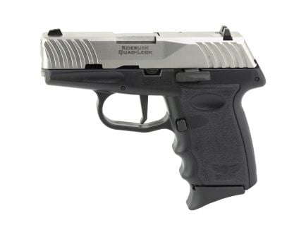 SCCY DVG-1 9mm Pistol, 3.1" Barrel, Blade Front/Adjustable Rear Sights, Black, Silver - DVG1TTBK